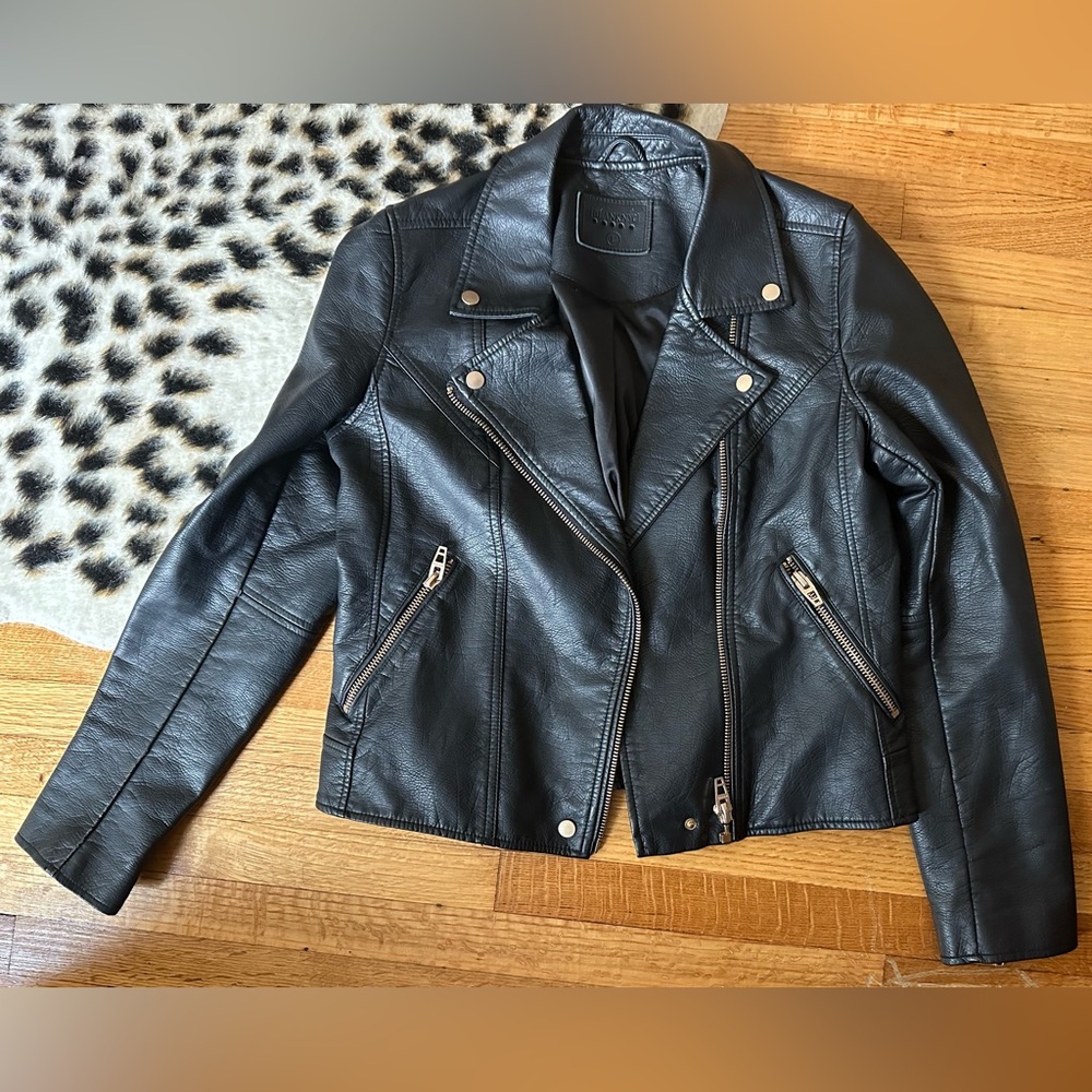 Blank NYC Black Leather Moto Jacket